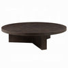 Round Coffee Table | 60’’ | Espresso Brown Wood | Tri Fluted Legs BM333904
