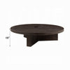 Round Coffee Table | 60’’ | Espresso Brown Wood | Tri Fluted Legs BM333904