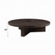 Round Coffee Table | 60’’ | Espresso Brown Wood | Tri Fluted Legs BM333904