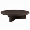 Round Coffee Table | 60" | Espresso Brown Wood | Tri Fluted Legs