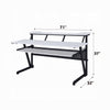 Vion 71’’ Music Producer Desk for Computer | White | Keyboard Tray