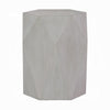 Hano Side End Table | White Rubberwood | 22’’ | Geometric Design Body BM333908
