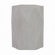 Hano Side End Table | White Rubberwood | 22" | Geometric Design Body