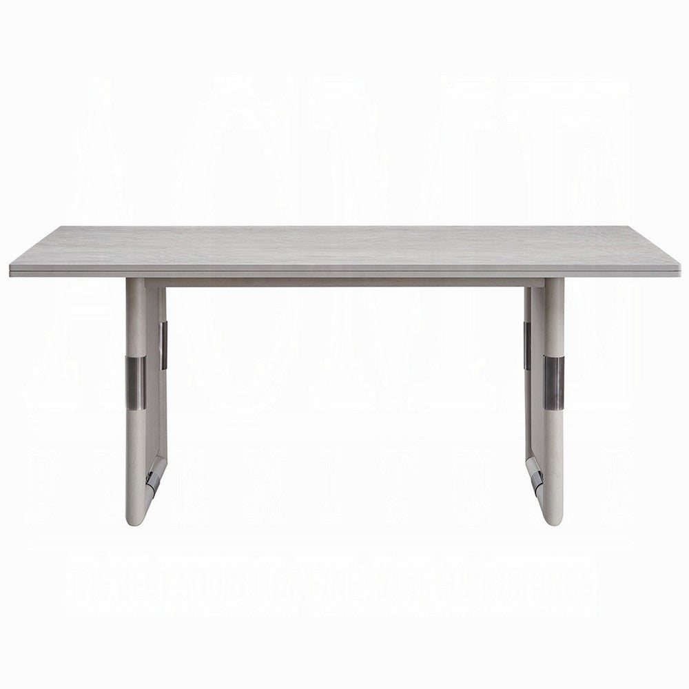 Mori Dining Table | 72" Rectangular Top w Panel Legs | Natural Gray