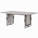 Mori Dining Table | 72" Rectangular Top w Panel Legs | Natural Gray