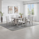 Mori Dining Table | 72" Rectangular Top w Panel Legs | Natural Gray