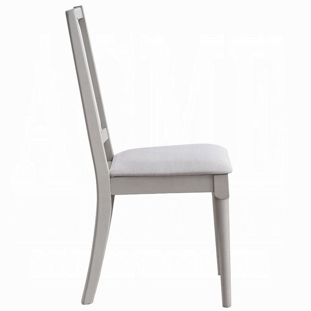 Mori Dining Side Chair Set of 2 | Cutout Back | Natural Gray Linen BM333910