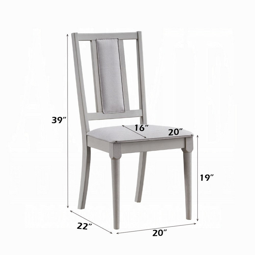 Mori Dining Side Chair Set of 2 | Cutout Back | Natural Gray Linen BM333910