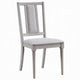 Mori Dining Side Chair Set of 2 | Cutout Back | Natural Gray Linen