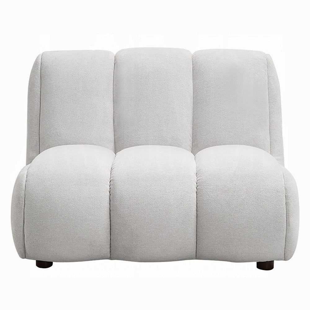 Nela Lounge Sofa Chair | Modern Bubble Silhouette | White Linen 42’’ BM333911