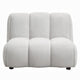 Nela Lounge Sofa Chair | Modern Bubble Silhouette | White Linen 42’’ BM333911