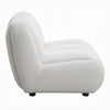 Nela Lounge Sofa Chair | Modern Bubble Silhouette | White Linen 42’’ BM333911