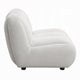 Nela Lounge Sofa Chair | Modern Bubble Silhouette | White Linen 42’’ BM333911