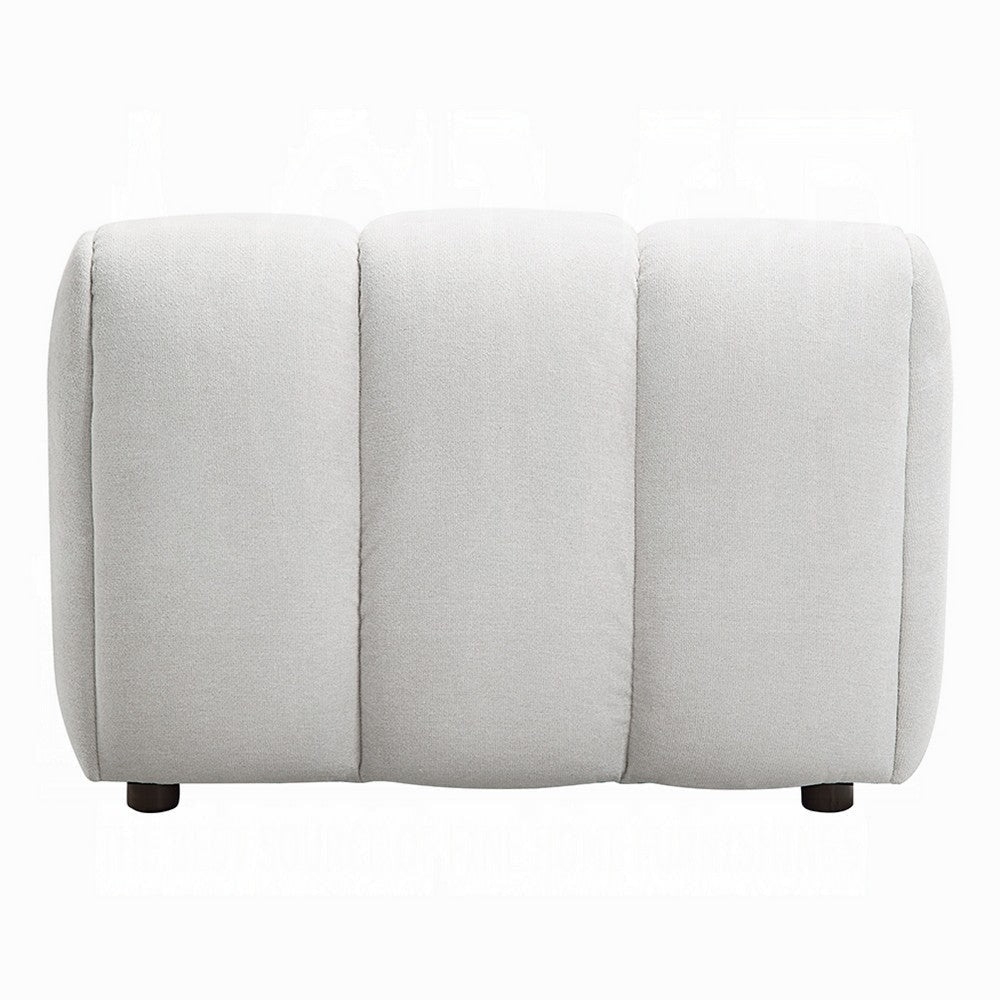 Nela Lounge Sofa Chair | Modern Bubble Silhouette | White Linen 42’’ BM333911