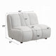 Nela Lounge Sofa Chair | Modern Bubble Silhouette | White Linen 42’’ BM333911