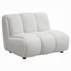 Nela Lounge Sofa Chair | Modern Bubble Silhouette | White Linen 42"