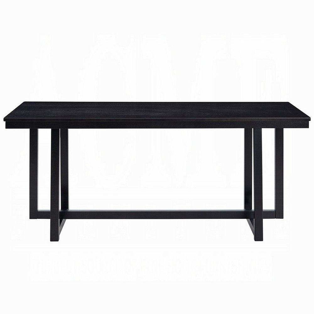 Jory Dining Table | 71" Rectangular Top | Trestle Legs | Modern Black