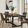 Jory Dining Table | 71" Rectangular Top | Trestle Legs | Modern Black