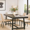 Jory Dining Table | 71" Rectangular Top | Trestle Legs | Modern Black
