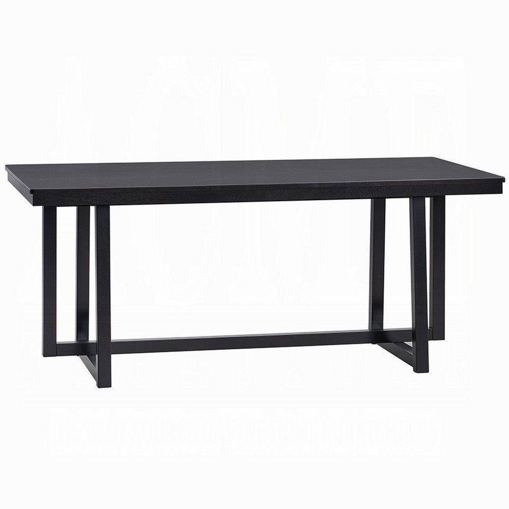 Jory Dining Table | 71" Rectangular Top | Trestle Legs | Modern Black