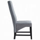 Jory Dining Chair Set of 2 | Padded Seat n Back | Gray Corduroy Black BM333913