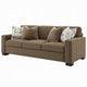 Lenu Modern Sofa w 4 Accent Pillows | Soft Brown Suede Fabric | 89’’ BM333914
