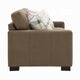 Lenu Modern Loveseat w 3 Accent Pillows | Brown Suede Fabric | 69’’ BM333915