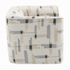 Lenu Swivel Accent Sofa Chair | Beige Pattern Fabric Boxy Padded Seat BM333916