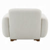 Loem Sofa Chair w Accent Pillow | Box Style Seat | Beige Boucle Fabric BM333917