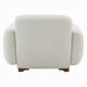 Loem Sofa Chair w Accent Pillow | Box Style Seat | Beige Boucle Fabric BM333917
