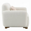 Loem Sofa Chair w Accent Pillow | Box Style Seat | Beige Boucle Fabric BM333917