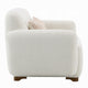 Loem Sofa Chair w Accent Pillow | Box Style Seat | Beige Boucle Fabric BM333917