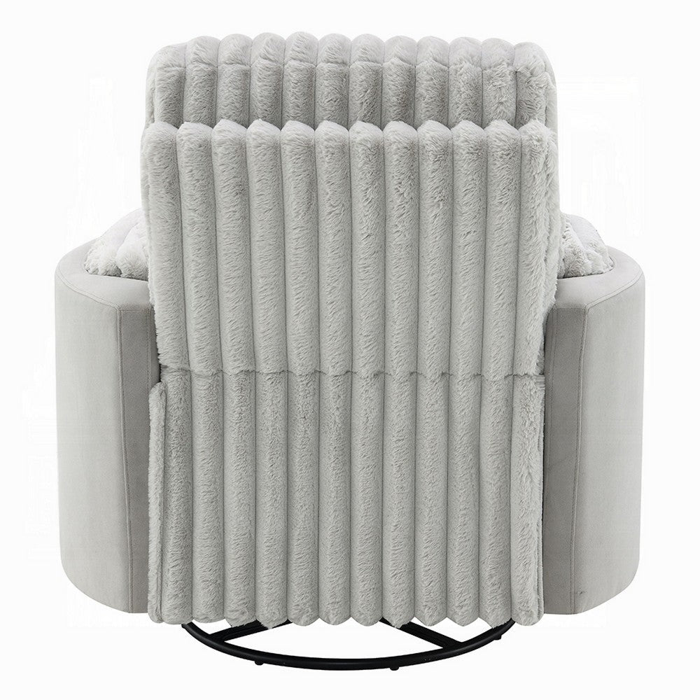 Watsy Manual Glider Recliner Swivel Chair | Modern Gray Corduroy BM333918