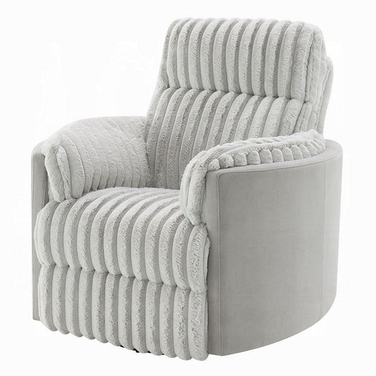 Watsy Manual Glider Recliner Swivel Chair | Modern Gray Corduroy