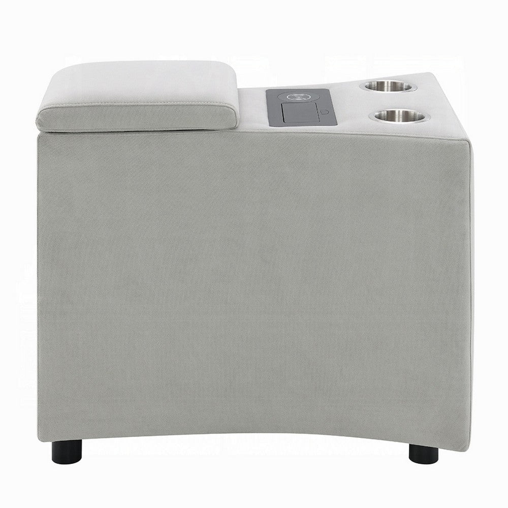 Watsy Console Table for Recliner w USB Cupholders Wireless Charging BM333919