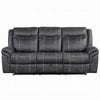 Hesy Power Motion Recliner Sofa w Drop Down Table | Dark Gray 85’’ BM333920