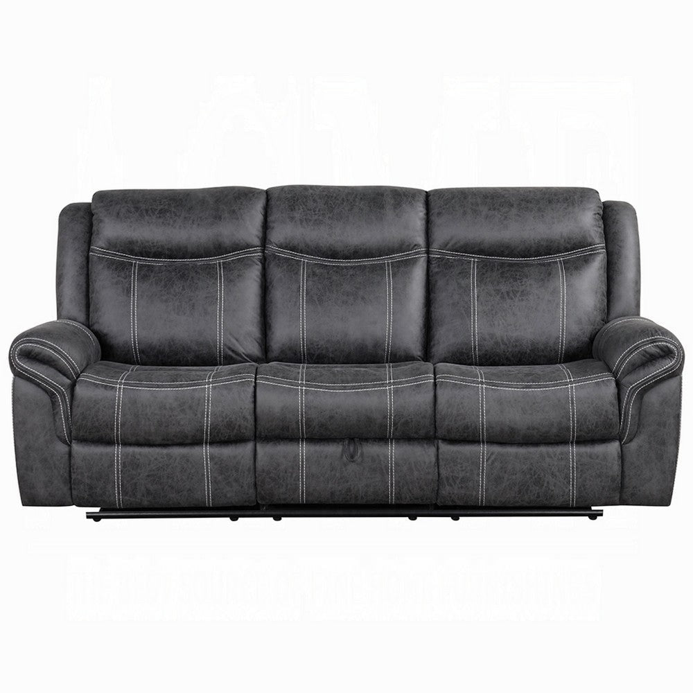 Hesy Power Motion Recliner Sofa w Drop Down Table | Dark Gray 85’’ BM333920