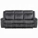 Hesy Power Motion Recliner Sofa w Drop Down Table | Dark Gray 85’’ BM333920
