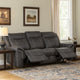 Hesy Power Motion Recliner Sofa w Drop Down Table | Dark Gray 85"