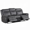 Hesy Power Motion Recliner Sofa w Drop Down Table | Dark Gray 85’’ BM333920