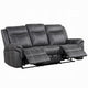Hesy Power Motion Recliner Sofa w Drop Down Table | Dark Gray 85’’ BM333920
