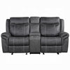 Hesy Power Motion Recliner Loveseat w Console | Dark Gray 75’’ BM333921