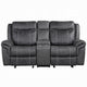 Hesy Power Motion Recliner Loveseat w Console | Dark Gray 75’’ BM333921