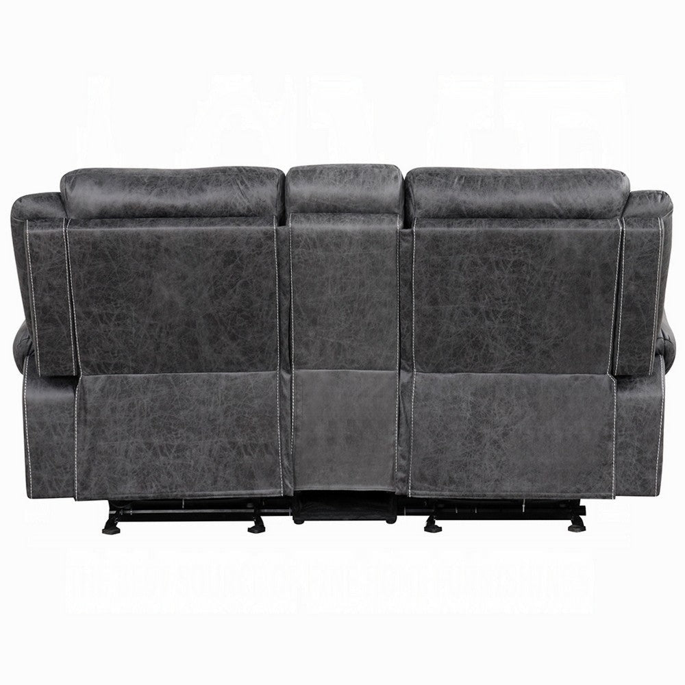 Hesy Power Motion Recliner Loveseat w Console | Dark Gray 75’’ BM333921