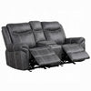 Hesy Power Motion Recliner Loveseat w Console | Dark Gray 75’’ BM333921