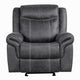 Hesy Power Motion Recliner Chair | USB Ports | Dark Gray Microfiber BM333922