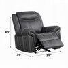 Hesy Power Motion Recliner Chair | USB Ports | Dark Gray Microfiber BM333922