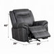 Hesy Power Motion Recliner Chair | USB Ports | Dark Gray Microfiber BM333922