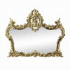 Mara Vanity Dresser Mirror | Scrolled Floral Carvings | Classic Gold BM333923