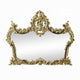 Mara Vanity Dresser Mirror | Scrolled Floral Carvings | Classic Gold BM333923
